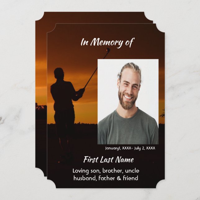 Invitación Celebración del Life Service Golfer Golf (Anverso / Reverso)