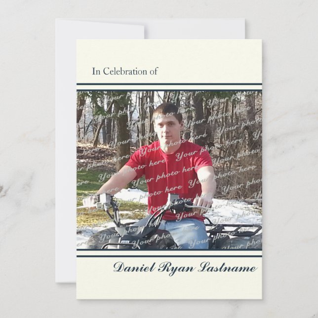 Invitación Celebración del logro con foto (Anverso)