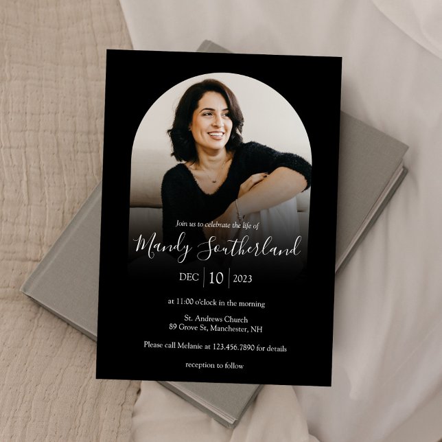 Invitación Celebración del marco de la foto del arco negro mo (Subido por el creador)