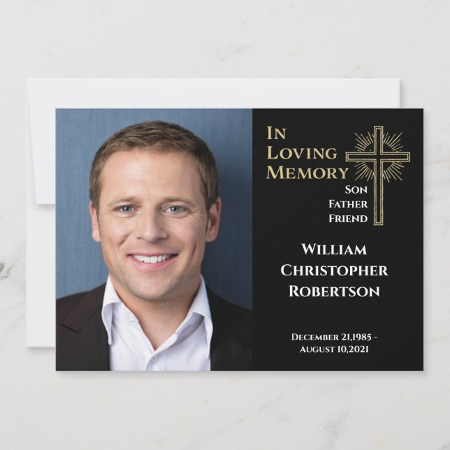 Invitación Celebración del Memorial del Funeral de la Memoria (Anverso)