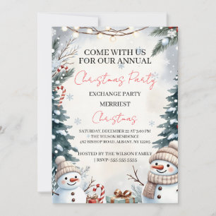 Invitación Celebración del muñeco de nieve de la escarcha de