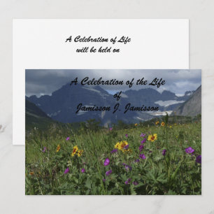 Invitación Celebración del paisaje de flores silvestres de la