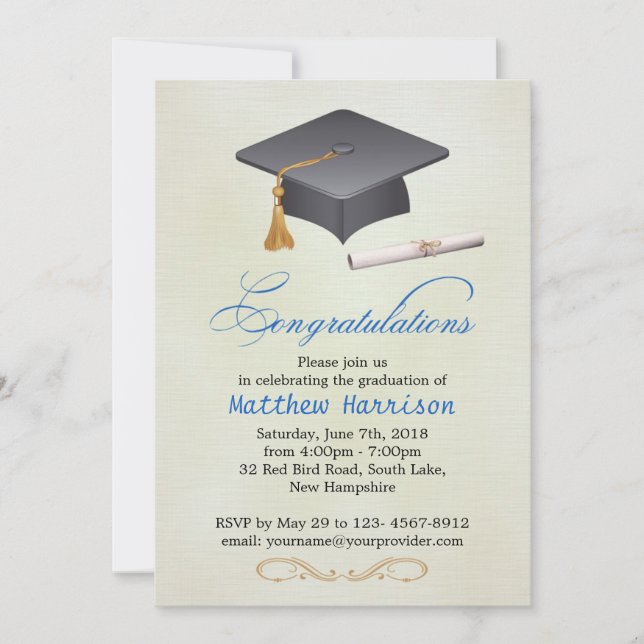 Invitación Celebración del partido de graduación de Mortero y (Anverso)