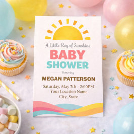 Invitación Celebración del pequeño rayo dorado