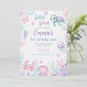 Invitación Celebración del Primer Cumpleaños Caprichosa Bajo 