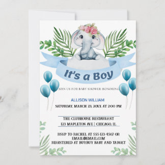 Invitación Celebración del príncipe heredero del elefante del