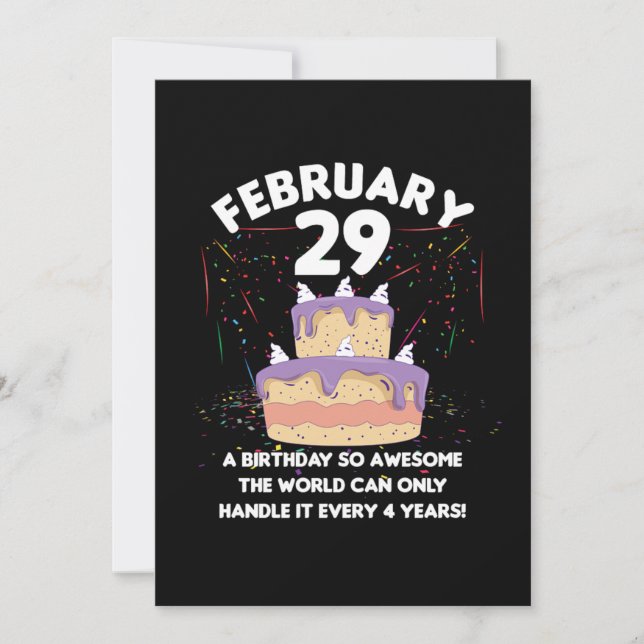 Invitación Celebración del regalo del 29 de febrero del año d (Anverso)