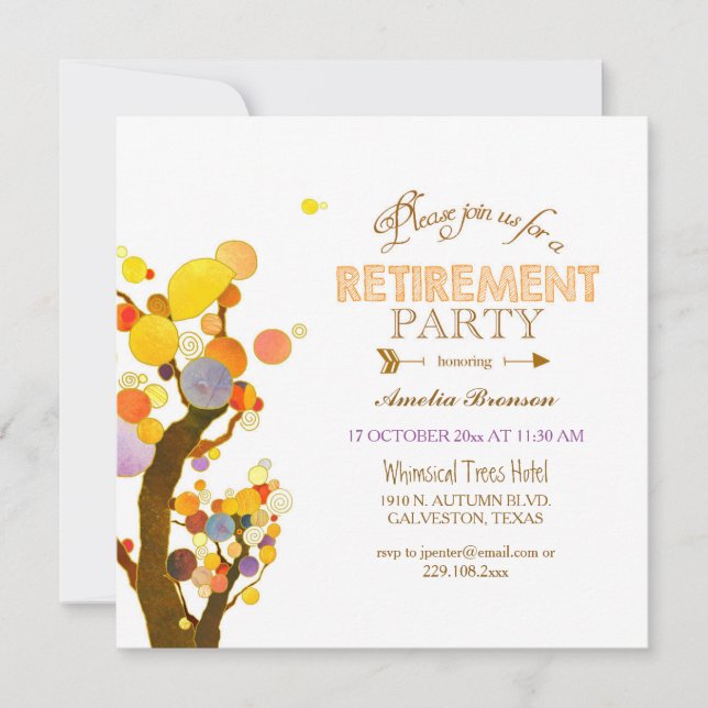Invitación Celebración del retiro de la Moda Boho (Anverso)
