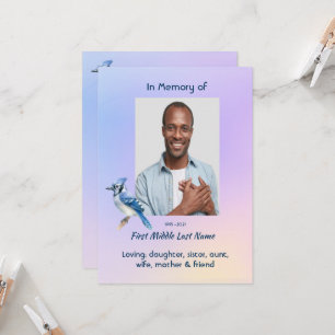 Invitación Celebración del Servicio de Vida Bluejay