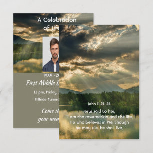 Invitación Celebración del Servicio de Vida de Juan 11 Escrit