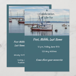 Invitación Celebración del Servicio de Vida Pescador Comerci