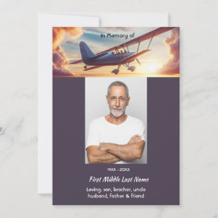 Invitación Celebración del Servicio de Vida Piloto Avión Vola