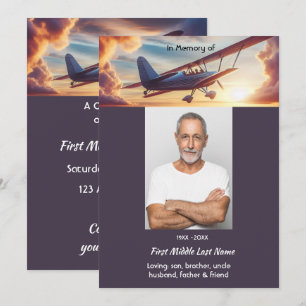 Invitación Celebración del Servicio de Vida Piloto Avión Vola