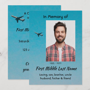 Invitación Celebración del Servicio de Vida Piloto Avión Vola