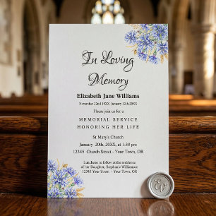 Invitación Celebración del Servicio Memorial de la Flor de Ce