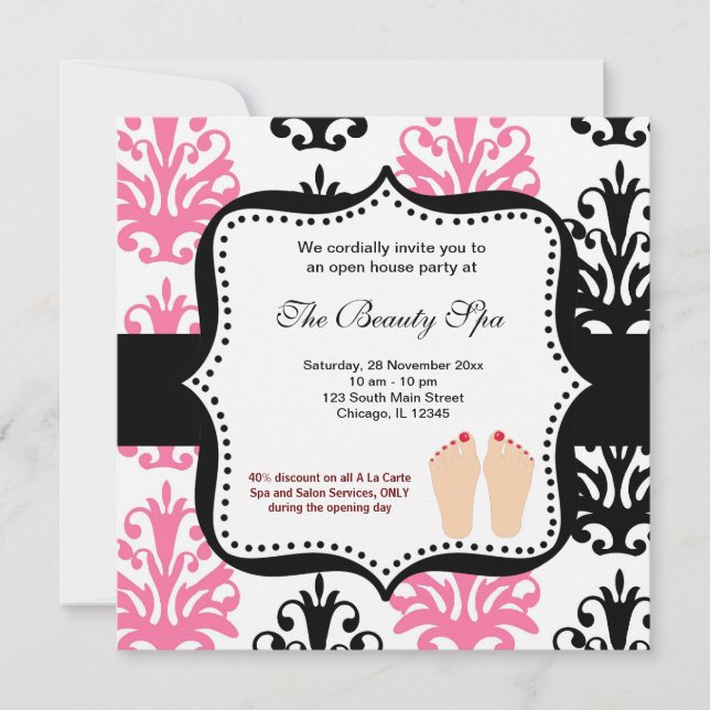 Invitación Celebración del Spa Open House (Anverso)