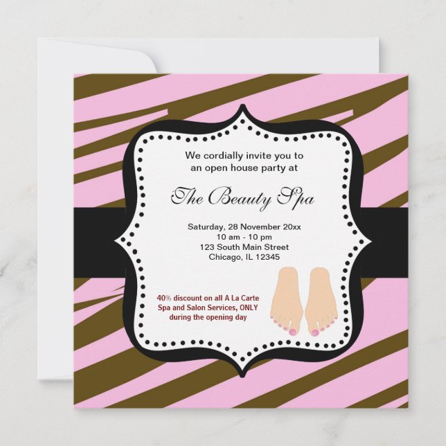Invitación Celebración del Spa Open House (Anverso)