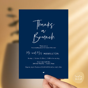 Invitación Celebración después de la boda, Gracias por un Bru