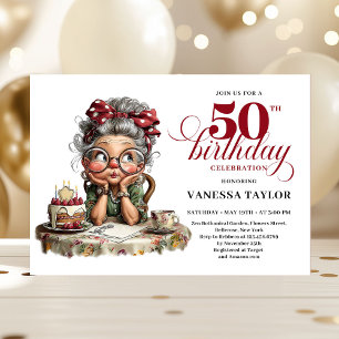 Invitación Celebración divertida de cincuenta años, cumpleaño