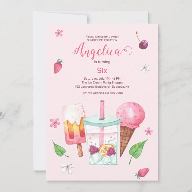 Invitación Celebración dulce (Anverso)