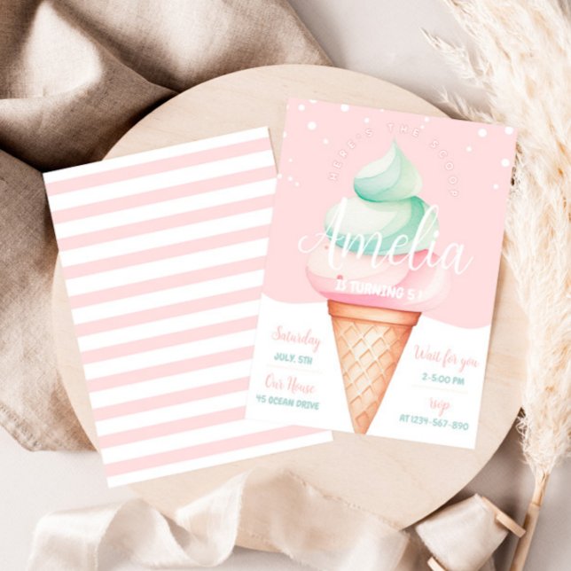 Invitación Celebración dulce Crema de Hielo Cumpleaños (Subido por el creador)
