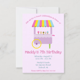 Invitación Celebración dulce Crema de Hielo Stand Fiesta de C