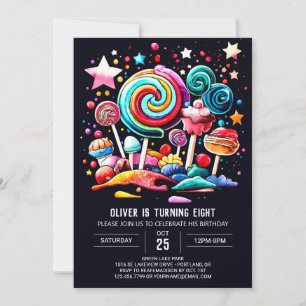 Invitación Celebración dulce cumpleaños mágico