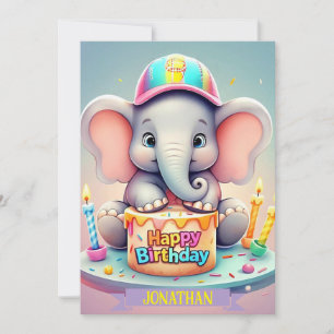 INVITACIÓN " CELEBRACIÓN DULCE DE ELEFANTE "