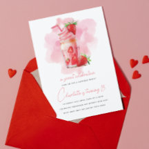 Celebración dulce Fresa Milkshake Cumpleaños