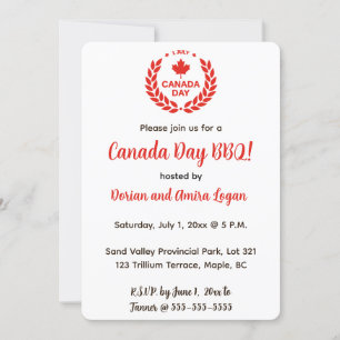 Invitación Celebración editable del Día Patriótico de Canadá