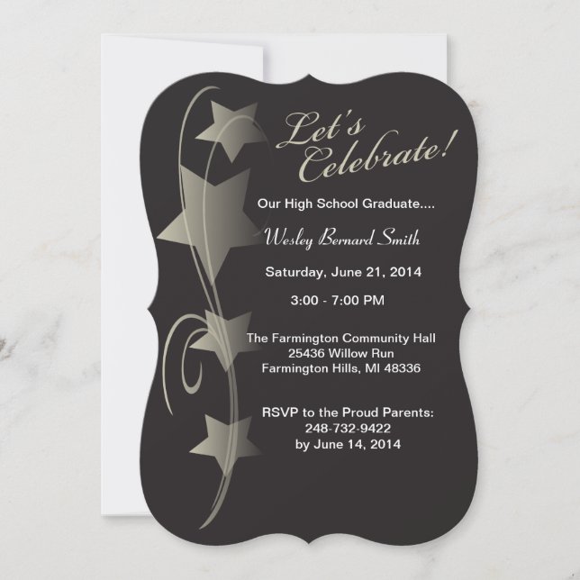 Invitación Celebración elegante (Anverso)