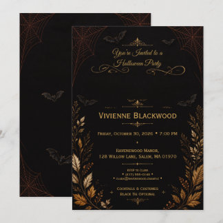 Invitación Celebración elegante de la fiesta de Halloween