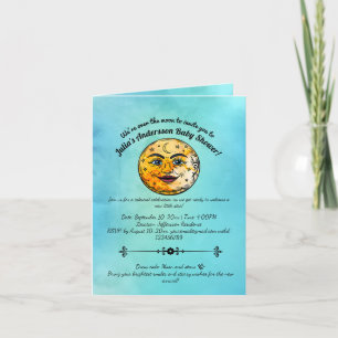 Invitación Celebración en Baby Shower por la luna