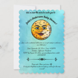 Invitación Celebración en Baby Shower por la luna