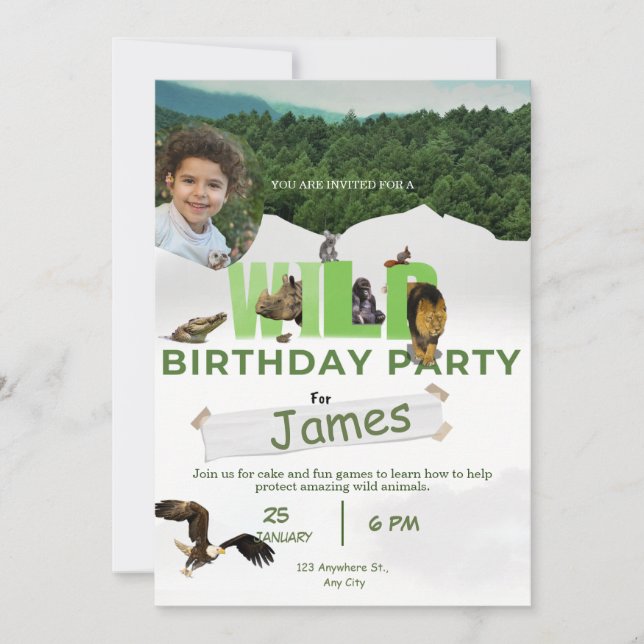 Invitación celebración especial de cumpleaños de adopción sal (Anverso)