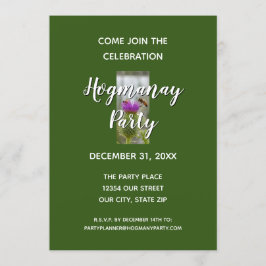 Invitación Celebración Feliz de Hogmanay Auld Lang Syne Thist