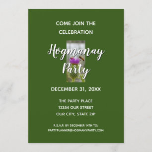 Invitación Celebración Feliz de Hogmanay Auld Lang Syne Thist