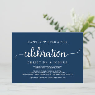 Invitación Celebración Feliz Para Siempre, Me Fugué en Azul M