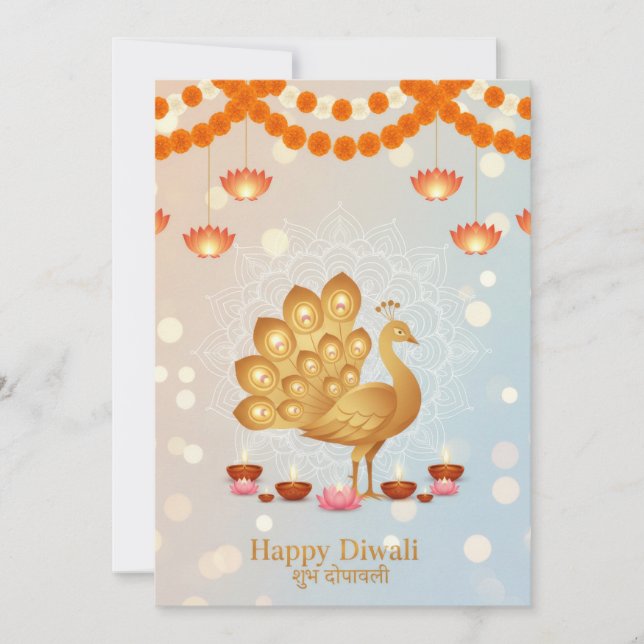 Invitación Celebración festiva de diwali (Anverso)