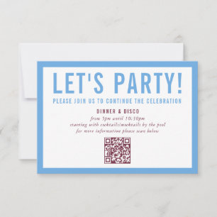 Invitación CELEBRACIÓN fiesta INFO azul marrón mínimo moderno