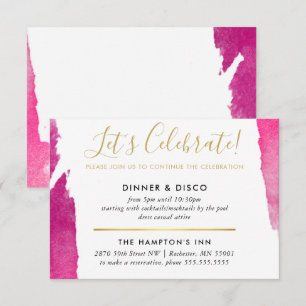 Invitación CELEBRACIÓN fiesta INSERTAR rosa rosa lujoso moder