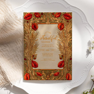 Invitación Celebración floral de la cosecha otoñal