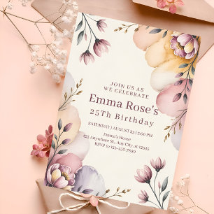 Invitación Celebración floral de pasteles suaves