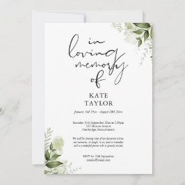 Invitación Celebración floral de vegetación en memoria de la 