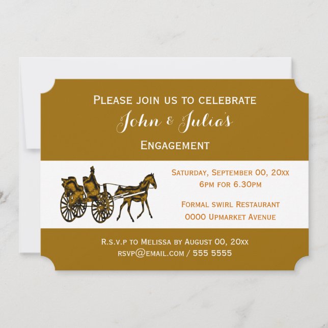 Invitación Celebración formal del carro de caballos (Anverso)