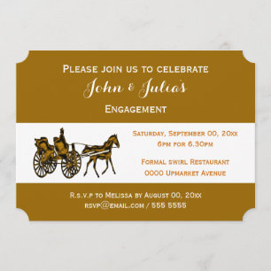 Invitación Celebración formal del carro de caballos