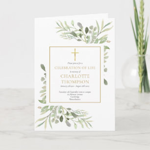 Invitación Celebración fotográfica botánica de la vida funera