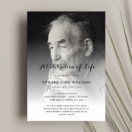 Invitación Celebración fotográfica personalizada del funeral