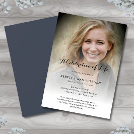 Invitación Celebración fotográfica personalizada del funeral