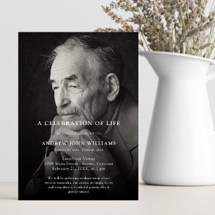 Invitación Celebración fotográfica personalizada del funeral 